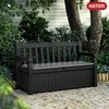 Keter EDEN GARDEN BENCH suoliukas 265L - Grafito/pilka