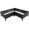 Klasika Garden GPPS modulinė pakelta lysvė KLASIKA Woodlook (L-formos) - Antracito (pilka)