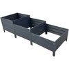 Klasika Garden NAUJO DIZAINO GPPS modulinė pakelta lysvė KLASIKA Woodlook (laiptai) - Ąžuolo imitacijos (ruda)