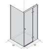 Dušo kabina AQUALUX Hinged DW 80x80, dešininė