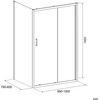 Dušo kabina CITY Asti chrome DW 100x80