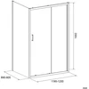 Dušo kabina CITY Asti chrome DW 120x90