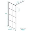 Dušo sienelė DYNAMIC WAY Tetragon 90x190