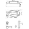 Praustuvo komplektas DIFFERENZ Juti Concrete 38,5 cm