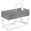 Praustuvo komplektas DIFFERENZ Juti Concrete 38,5 cm