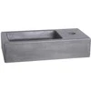 Praustuvo komplektas DIFFERENZ Juti Concrete 38,5 cm