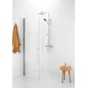 Pusapvalė dušo sienelė IDO Showerama 10-41 700, dalinai matinis stiklas