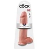 Pipedream KING COCK 30 cm ilga varpa su sėklidėmis - šviesi spalva