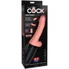 Pipedream KING COCK PLUS 6,5 colio stumiantis falas su sėklidėmis – triguba grėsmė (šviesus)