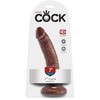 Pipedream „King Cock“ 7 colių (7 colių) varpos rudas