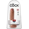 Pipedream King Cock 7" varpa su kiaušiniais, ruda
