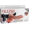 Pipedream FETISH FANTASY SERIES 7 INCH VIBRATING HOLLOW STRAP-ON SU BOLAIS, ŠVIEČIANTIS