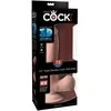 Pipedream KING COCK PLUS 19 CM ilgas dvigubo tankio varpa su sėklidėmis ŠVIESUS