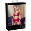 Abierta Fina Bra and Suspender Set Raudona XL