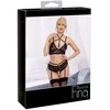 Abierta Fina seksualus komplektas Bra Set juodas M