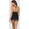 Obsessive - Chiccanta Babydoll &amp; Thong Juodas S/M