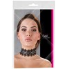 Cottelli Accessoires Siuvinėti Choker + Kalnų krištolas