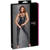 Cottelli PARTY Matte Juodas Jumpsuit S with Removable Harness