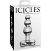 PIPEDREAM_Icicles rankomis pūsto stiklo masažuoklio stiklo analinis kištukas 47 skaidrus