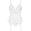 Koronkowy gorset stringi komplet obsessive s/m