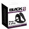 Black Velvets Juodas Velvets Ring &amp; Plug