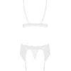 Obsessive - 810-SEG-2 Set 3 pcs Baltas S/M 3 dalių apatinių komplektas