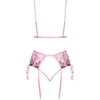 seksualus 2 dalių komplektas Bra Set Embroidery L/XL