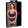 Cottelli Curves Bra Set juodas/red 95E/2XL
