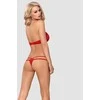 Obsessive - 838-SET-3 Set 2 pcs Raudona L/XL