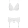 Obsessive - 810-SEG-2 Set 3 pcs Baltas S/M 3 dalių apatinių komplektas