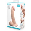 B Vibe SLIPSKIN Realistiškas silikoninis lenktas 9 colių dildas kreminės spalvos