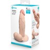 B Vibe SLIPSKIN Realistiška silikoninė dildė 7 colių apimties kreminė