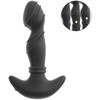 ANOS Vibrating Prostate Plug with Moving Rings, Juodas, 16.3 cm