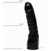 All Black All Juodas Ergonomic Intimate Machine 20cm Juodas Anatomical Model