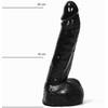 All Black All Juodas 051 Intimate Silicone Model, Juodas, 22 cm