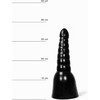 All Black All Juodas 13/34 cm Intimate Model with Textured Grooves, Juodas