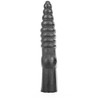 All Black All Juodas Model 060 - Elongated Ribbed Intimate Device 33 cm Juodas
