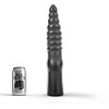 All Black All Juodas Model 060 - Elongated Ribbed Intimate Device 33 cm Juodas