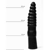 All Black All Juodas Model 060 - Elongated Ribbed Intimate Device 33 cm Juodas