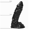 All Black All Juodas Model 23 PVC Intimate Toy Juodas 23 cm Ergonomic Design