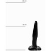 All Black All Juodas AB68 Compact Intimate Plug 12 cm Space Shuttle Shape