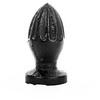 All Black All Juodas 0719 Intimate Plug 12 cm - Deep Groove, Smooth Texture, Juodas