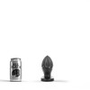 All Black All Juodas 0719 Intimate Plug 12 cm - Deep Groove, Smooth Texture, Juodas