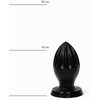 All Black All Juodas 0719 Intimate Plug 12 cm - Deep Groove, Smooth Texture, Juodas