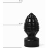 All Black All Juodas Model 73 Anal Plug 14 cm - Hand Grenade Design, Juodas