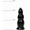 All Black All Juodas Model 5509 Intimate Plug 23 cm - Flexible Juodas Design