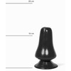 All Black All Juodas Model 05 Intimate Plug 12 cm - Compact, Wide Design