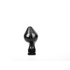 All Black All Juodas Model 16 cm - Juodas Silicone Anal Plug with Grooved Surface