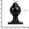 All Black All Juodas Model 9018 Silicone Anal Plug 17.5 cm - Grooved Juodas Edition