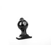 All Black All Juodas Model 9018 Silicone Anal Plug 17.5 cm - Grooved Juodas Edition